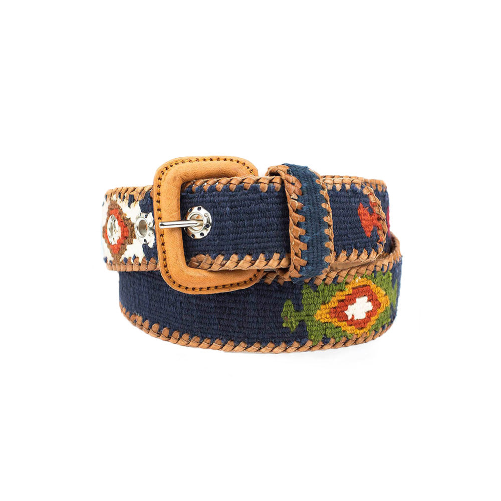 LA MANSA - Navy Ethnic Belt
