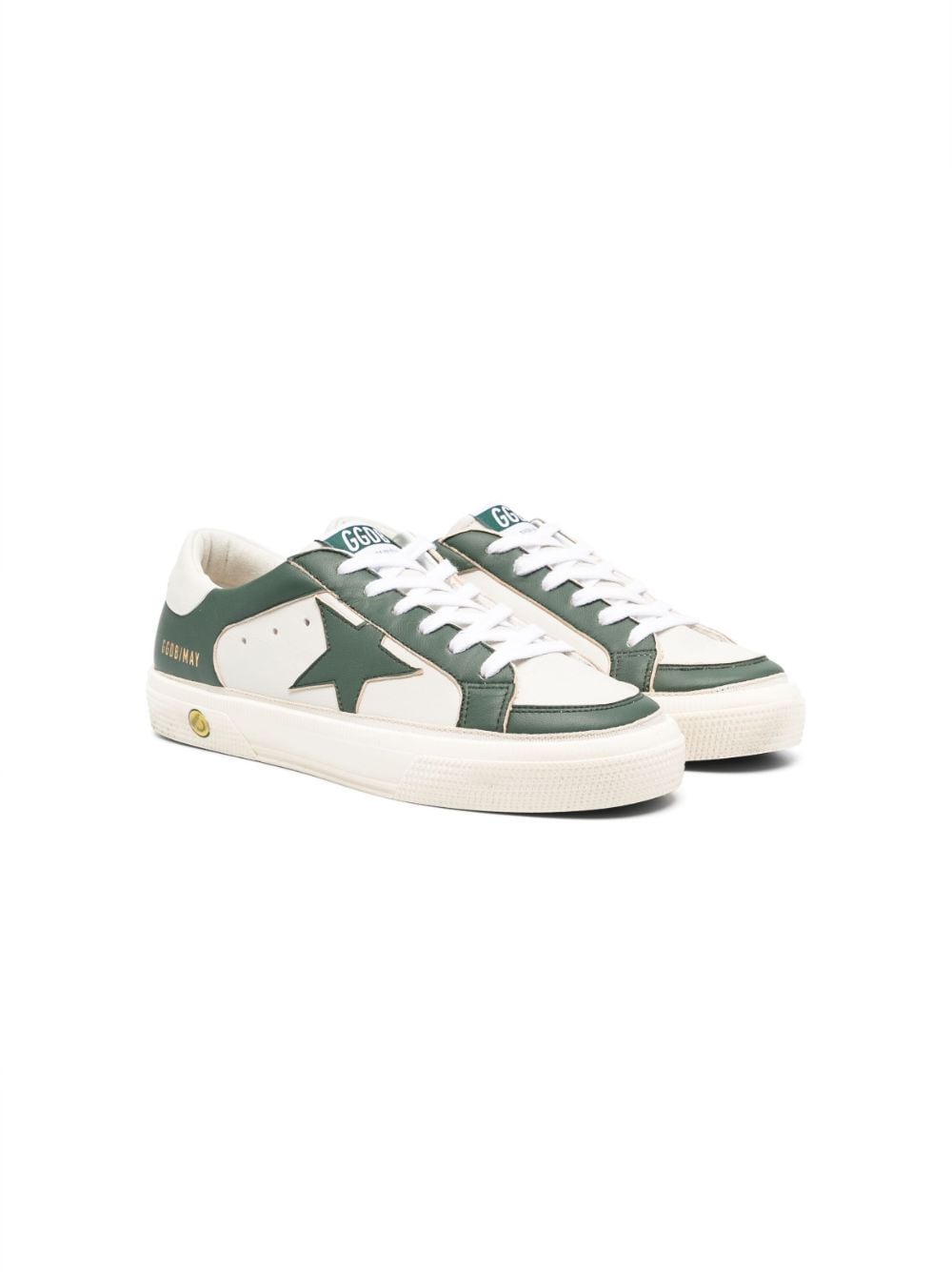 GOLDEN GOOSE - May Leather and Nappa Green