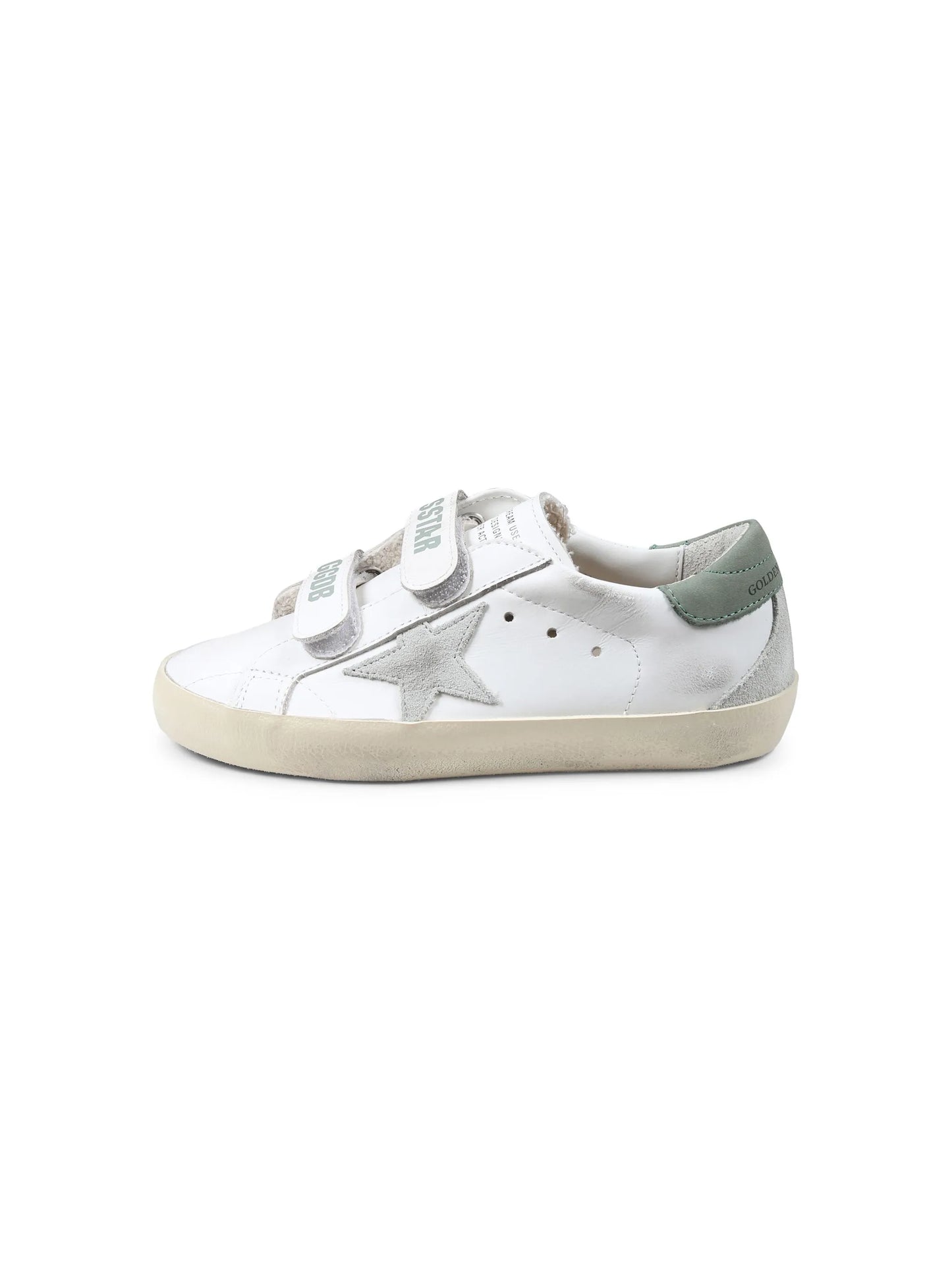 GOLDEN GOOSE - Old School White Ice Green