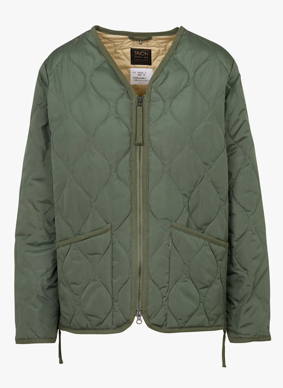 TAION - VESTE MILITAIRE COL V OLIVE