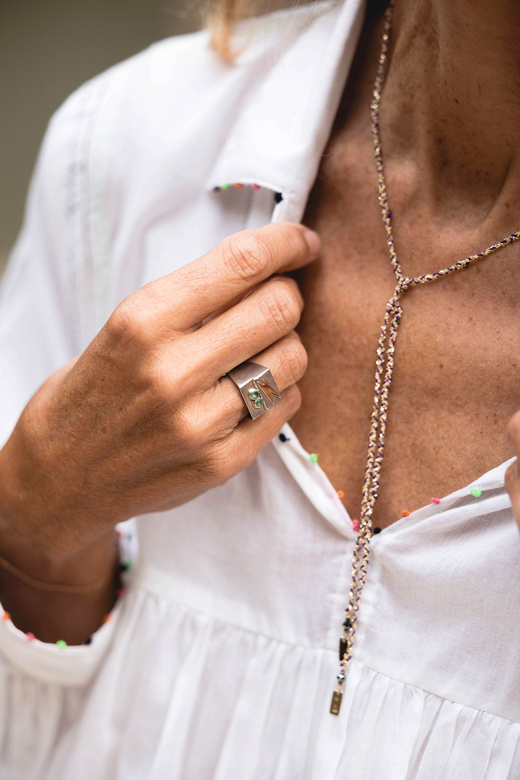 PIERRE RIOUFOL – Grüner Blitz-Roboterring