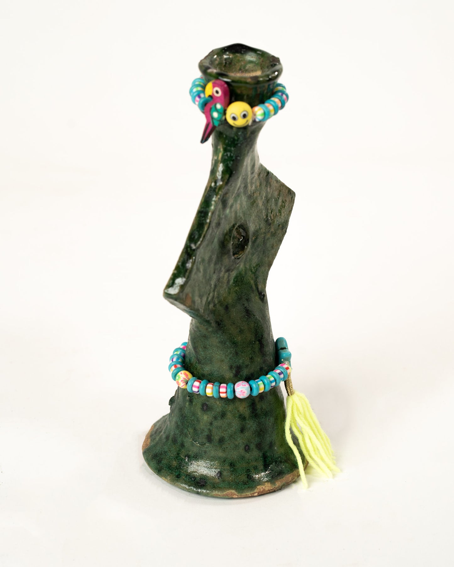 L'ÎLE BLEUE - BOUGEOIR CROIX SMALL VERT