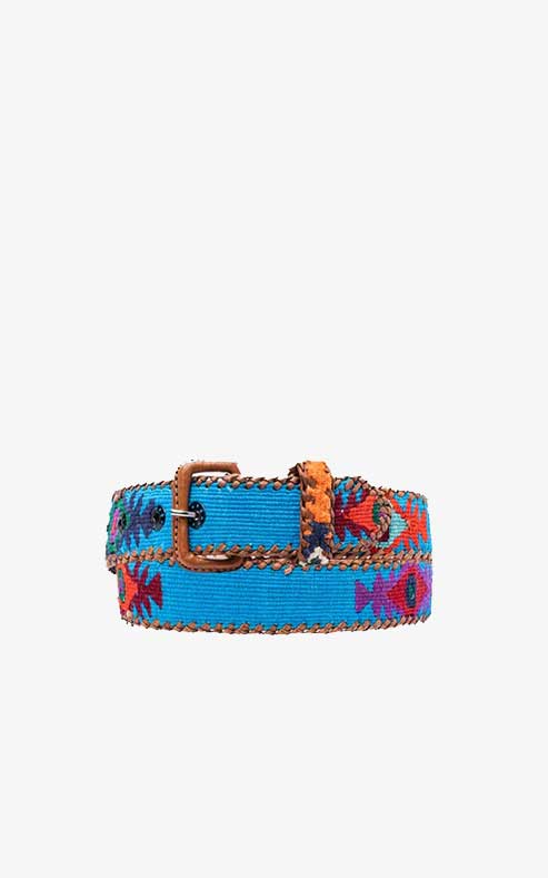 LA MANSA - Azul Cielo Ethnic Belt