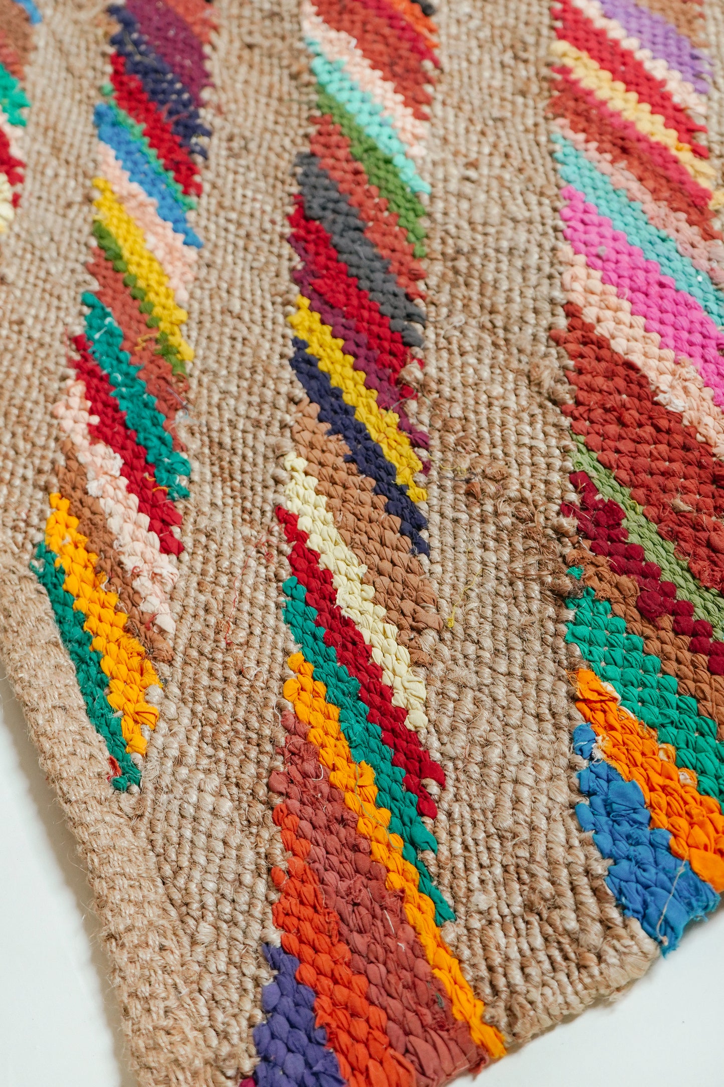 L'ÎLE BLEUE - Tapis Jute & Coton 245 x 150 cm