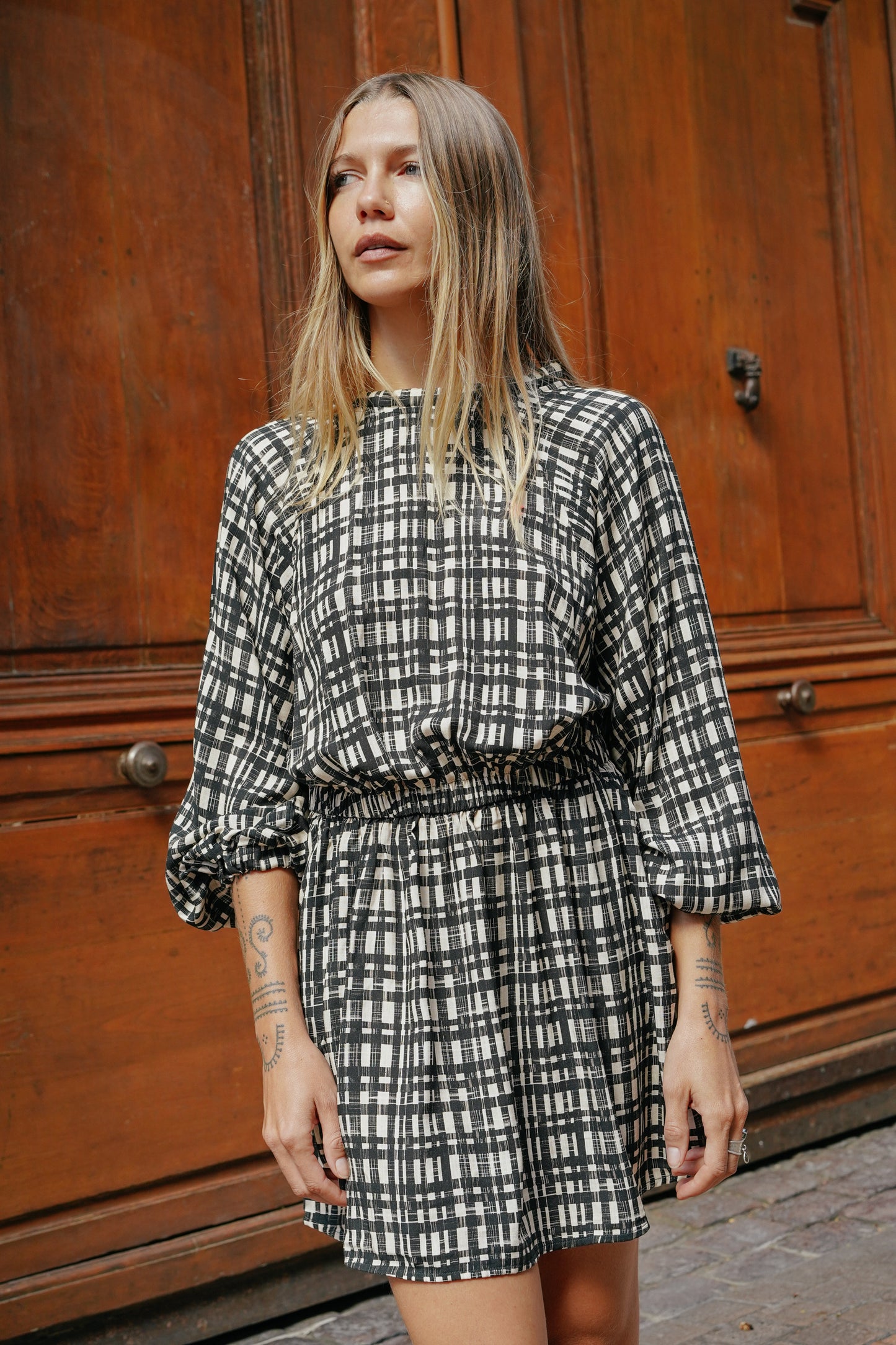 SISTERS DEPARTMENT - Robe Courte à Carreaux