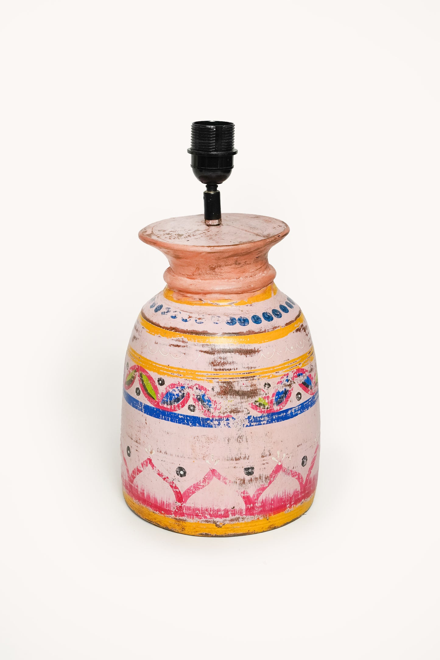 L'ÎLE BLEUE - PIED DE LAMPE EN BOIS DE MANGUIER