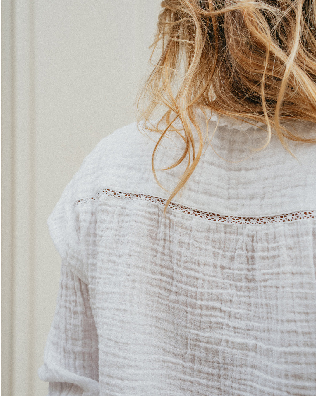 L'ÎLE BLEUE - Chemise Pompom Blanc