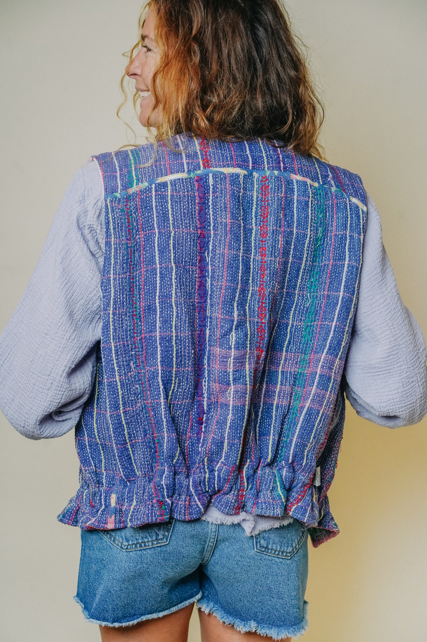 L'ÎLE BLEUE - Gilet Kantha 3