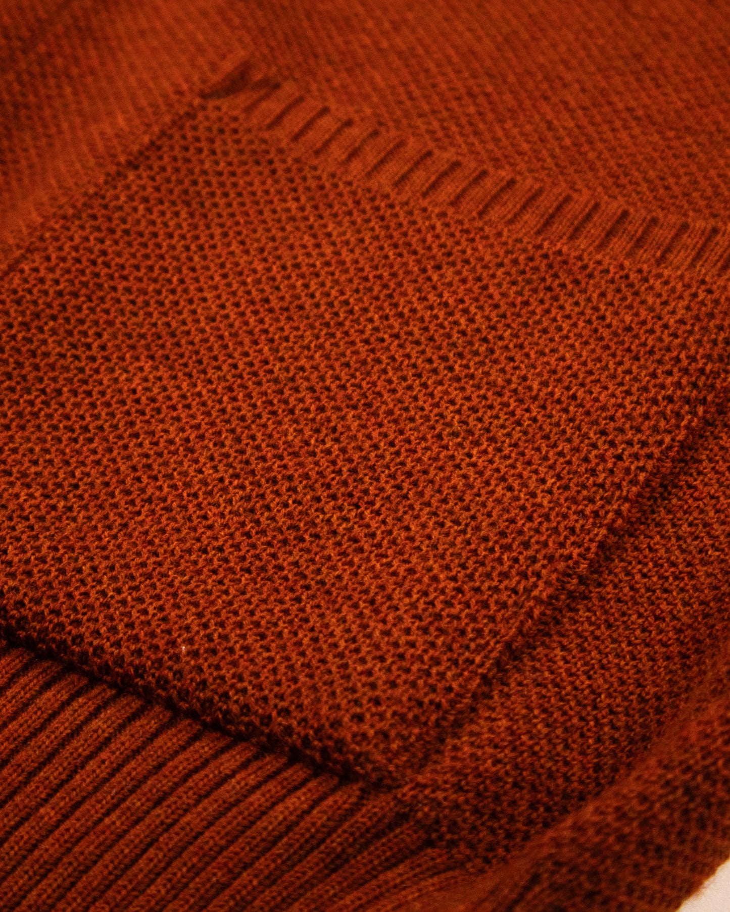 NITTO KNITWEAR - CARDIGAN EN LAINE MERINOS ORANGE
