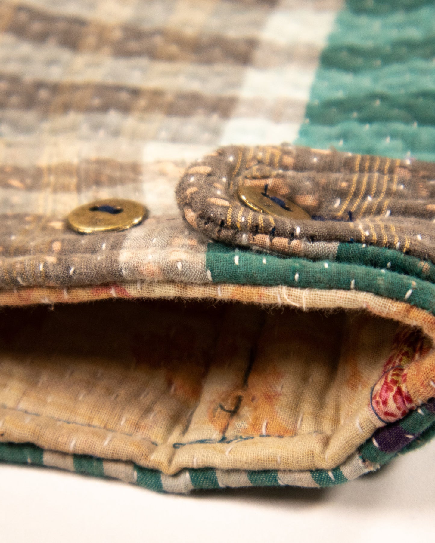 L'ÎLE BLEUE - GILET SANS MANCHES EN KANTHA