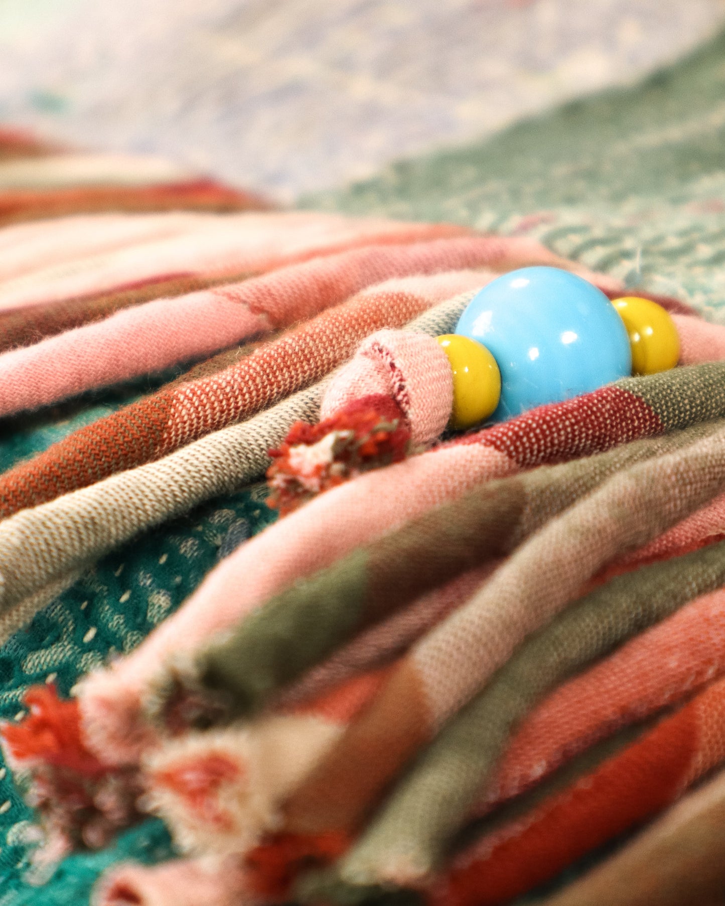 L'ÎLE BLEUE - VESTE KANTHA À FRANGE COULEUR 12