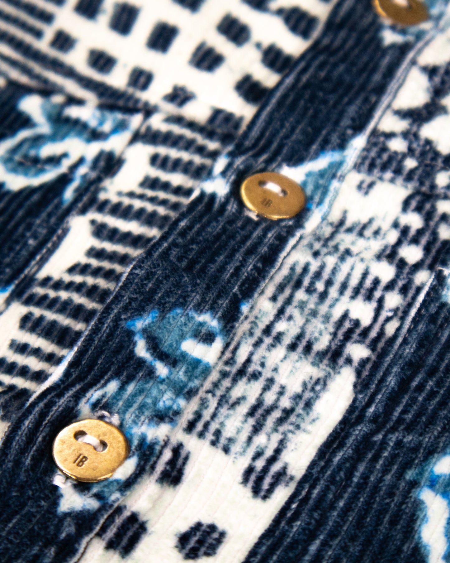 L'ÎLE BLEUE - VESTE CORDUROY PATCH BLEU