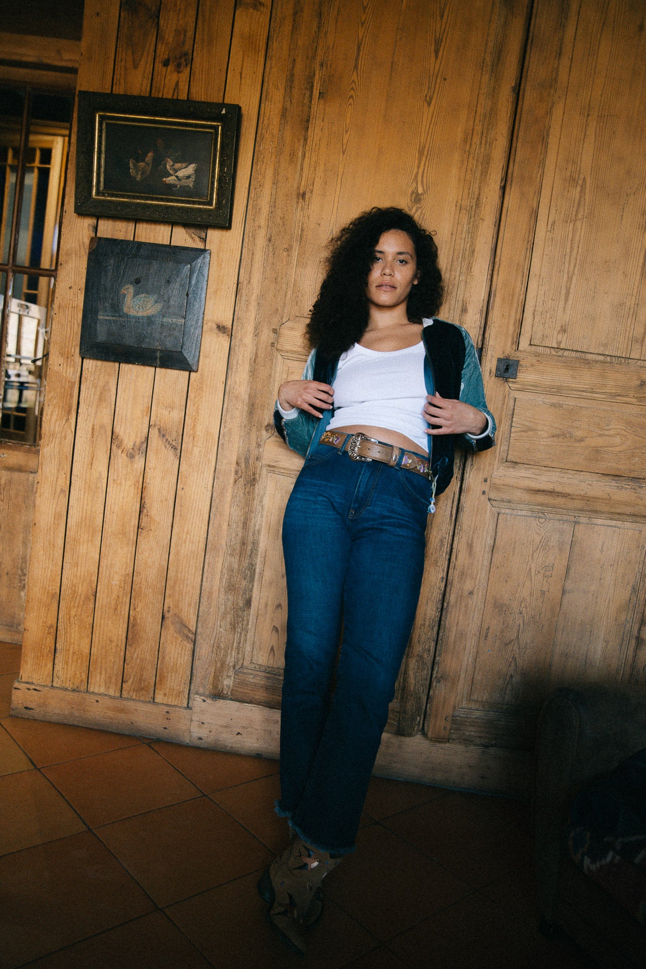 L'ÎLE BLEUE - BOMBERS VELOURS GRIS