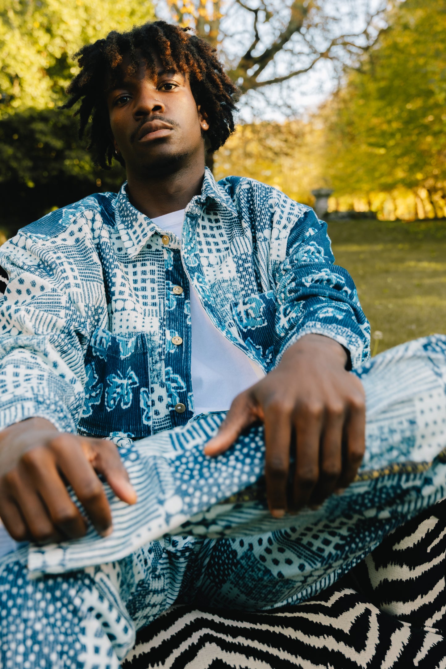 L'ÎLE BLEUE - SURCHEMISE CORDUROY PATCH BLEU