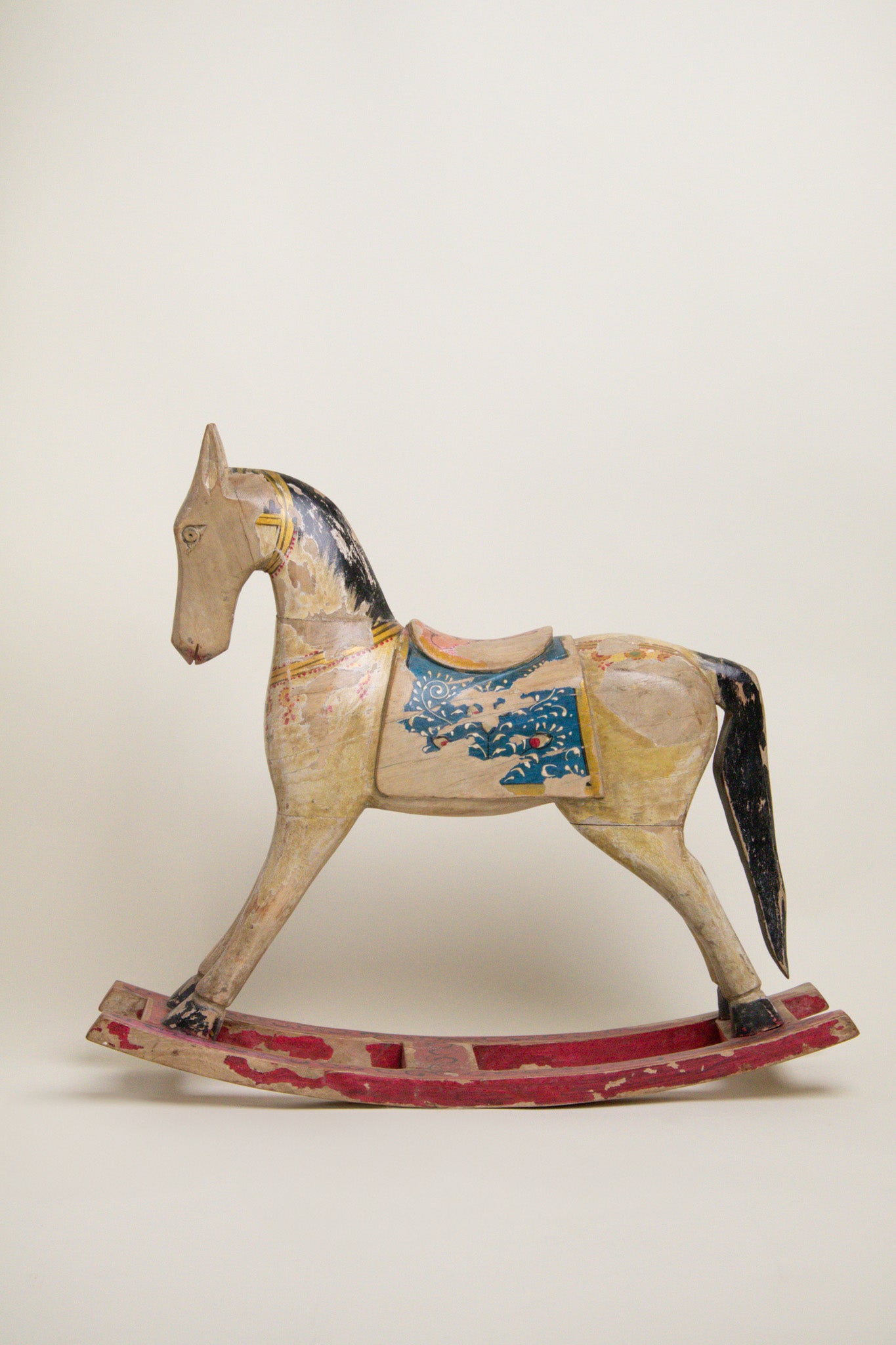 THE BLUE ISLAND - Acacia Wood Rocking Horse