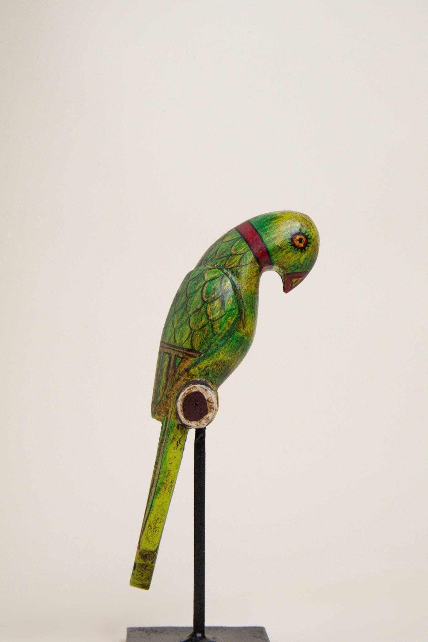 L'ÎLE BLEUE - Perroquet en Bois de Manguier Mini