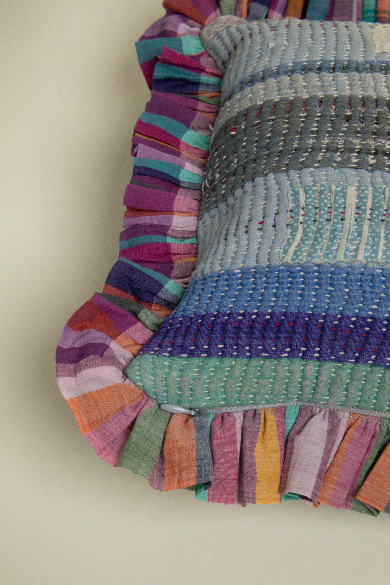 THE BLUE ISLAND - Liberty Kantha Cushion Cover