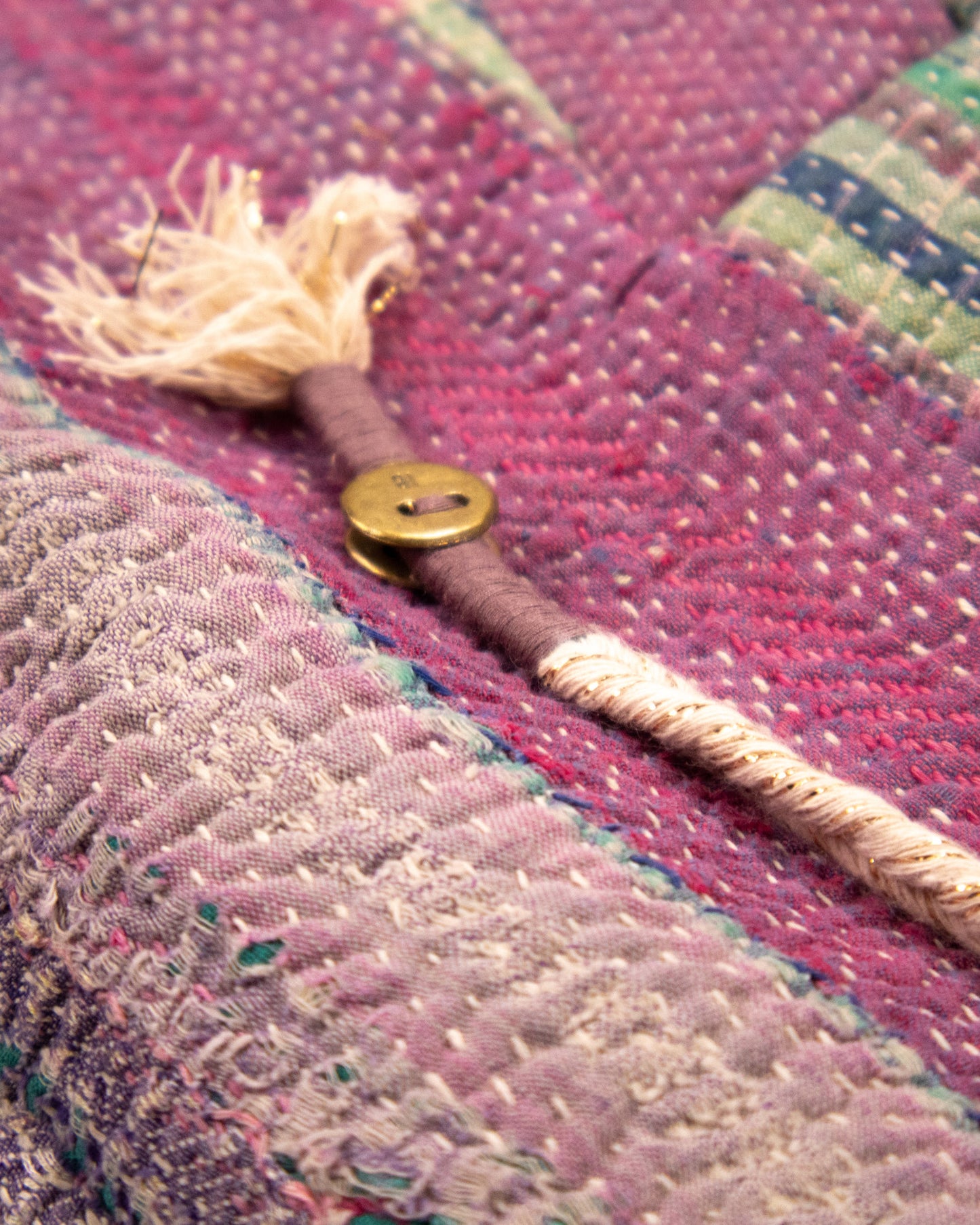 L’ÎLE BLEUE - HOODY FOURRÉ LÉOPARD EN KANTHA COULEUR 23