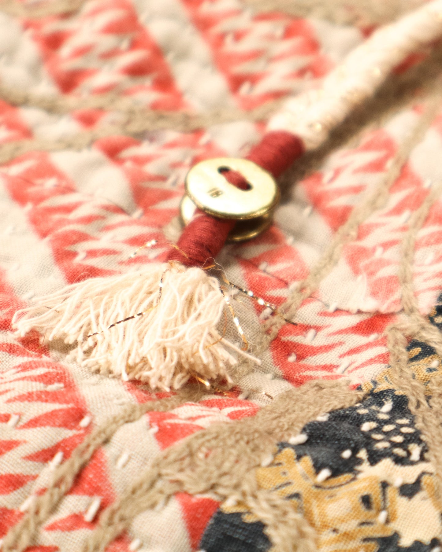 THE BLUE ISLAND - LEOPARD SLEEVELESS HOODIE IN KANTHA COLOR 7