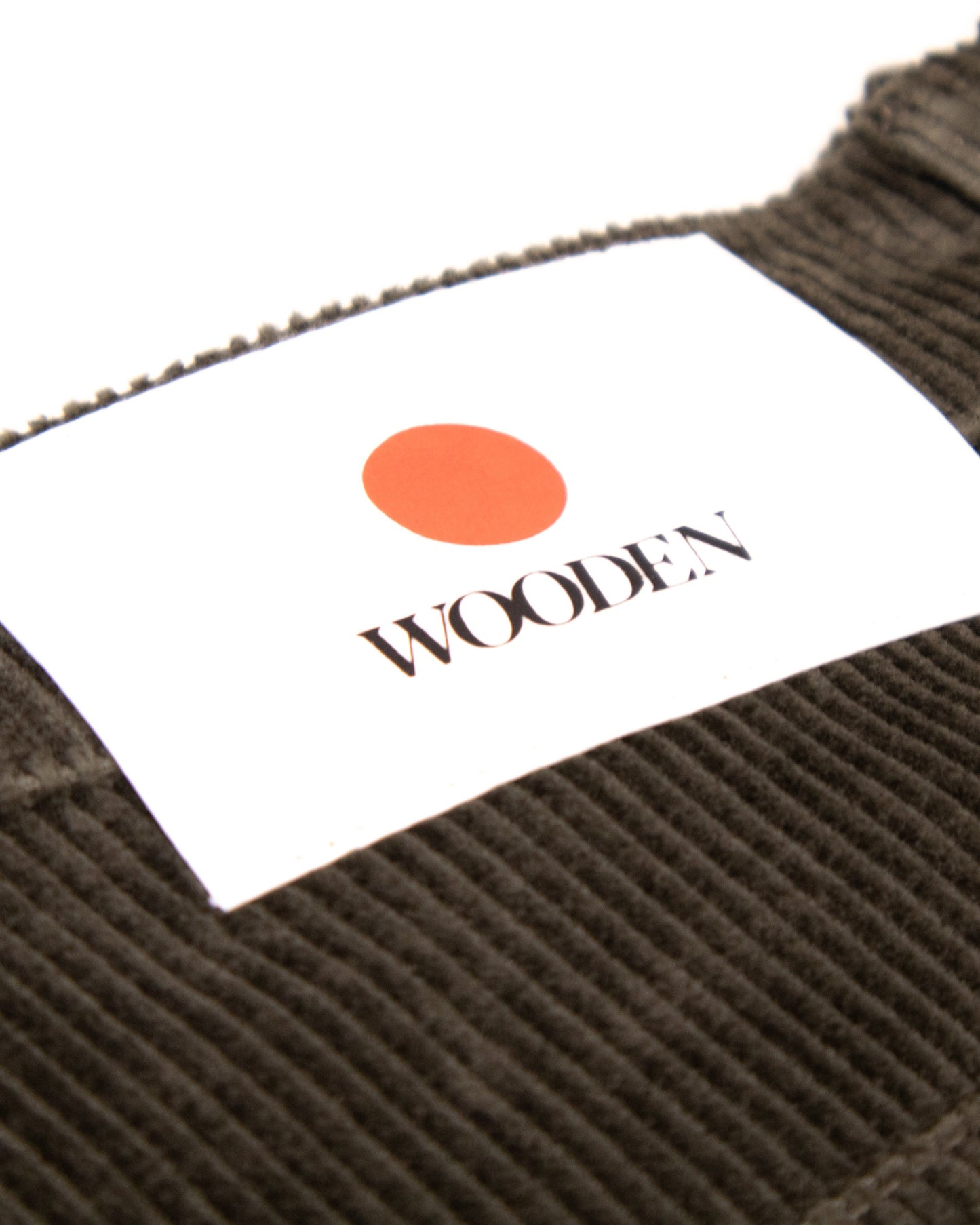 WOODEN - PANTALON VERT CÔTELÉ