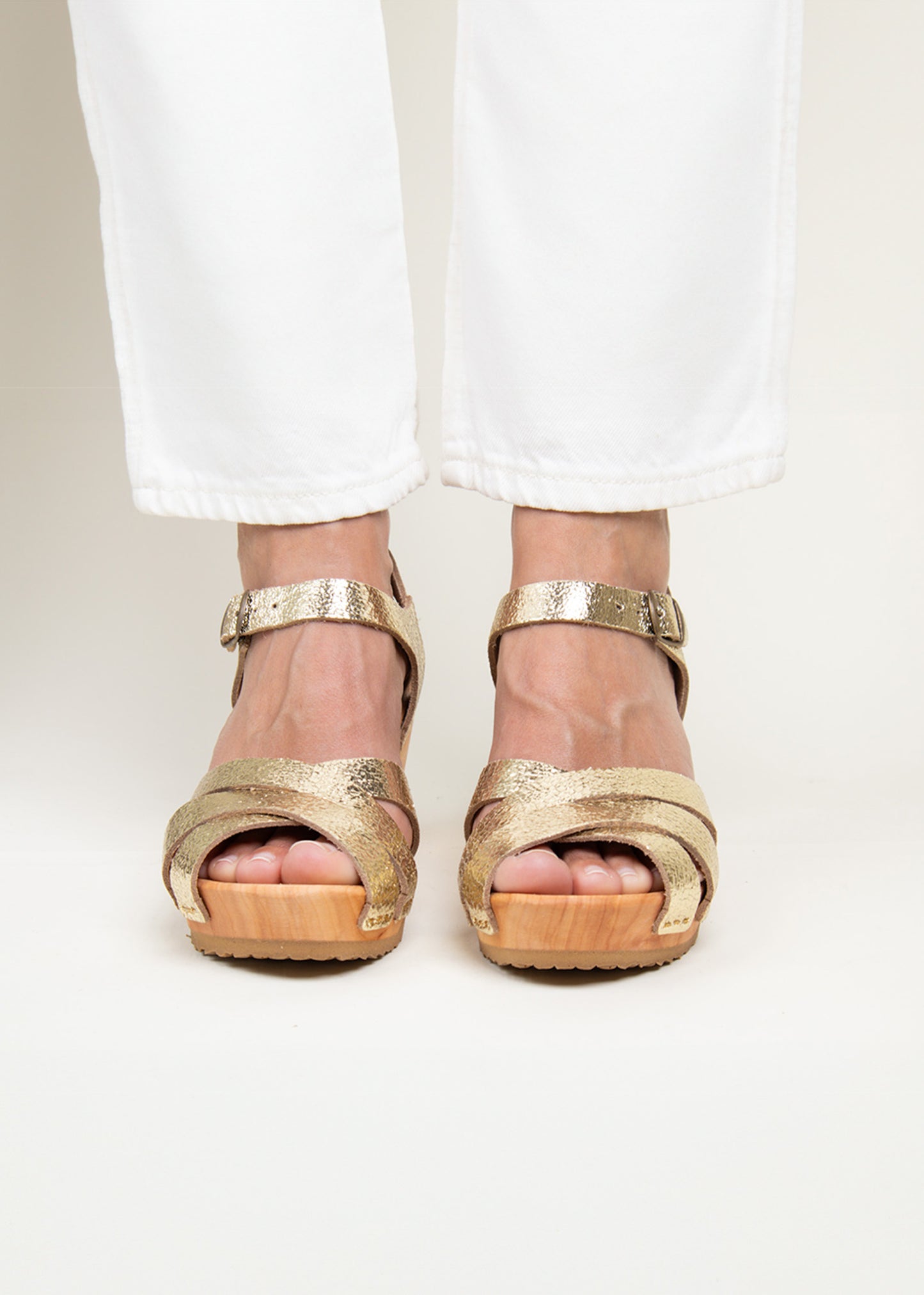 BOSABO - Mules À Talons Angie Doré