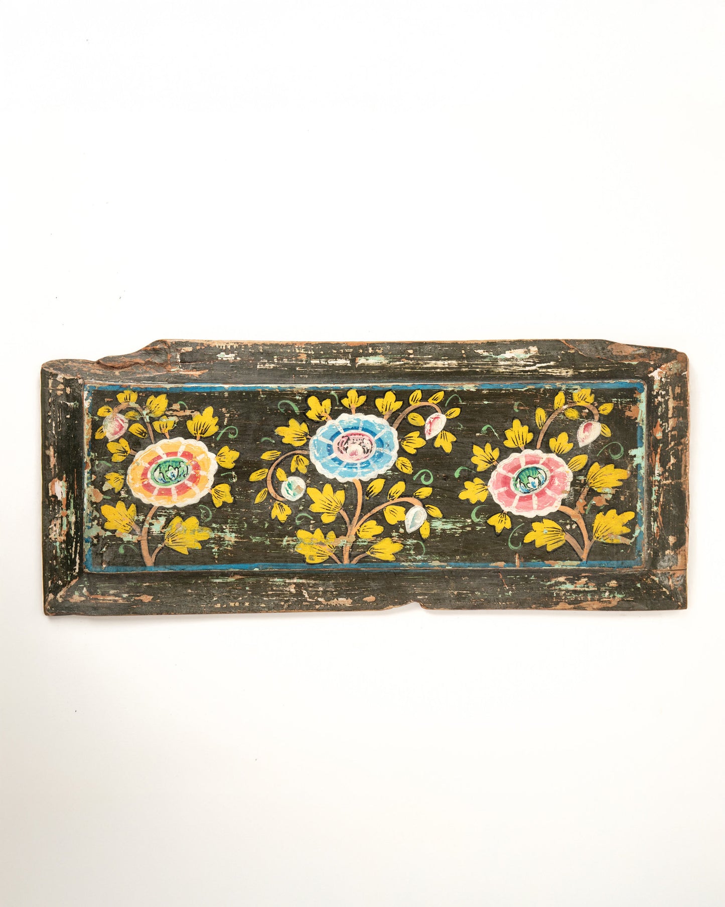 L'ÎLE BLEUE - GRAND TABLEAU EN BOIS PEINT À LA MAIN 10