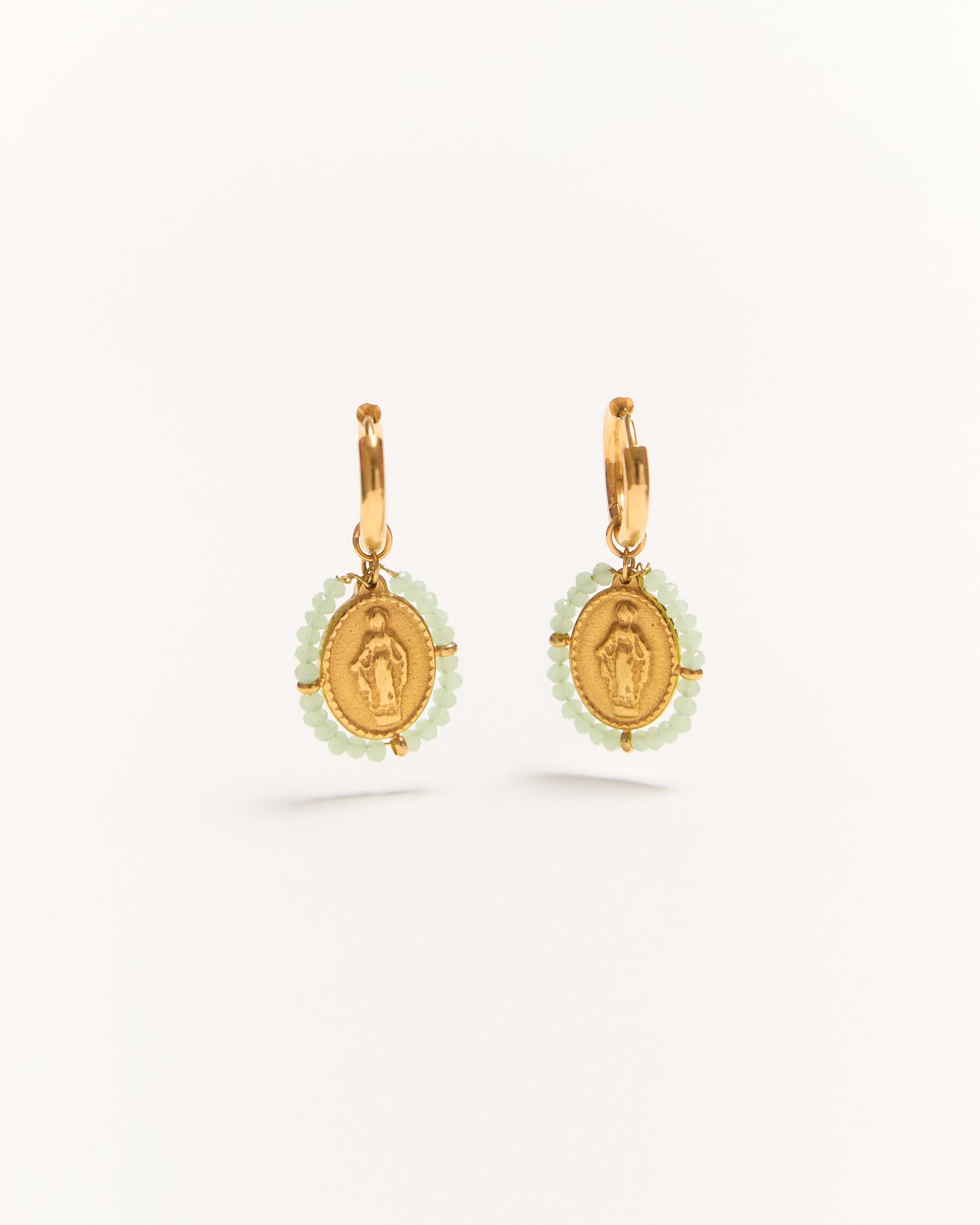 PALAS - Boucles d'oreilles Santa Hoops Water Green