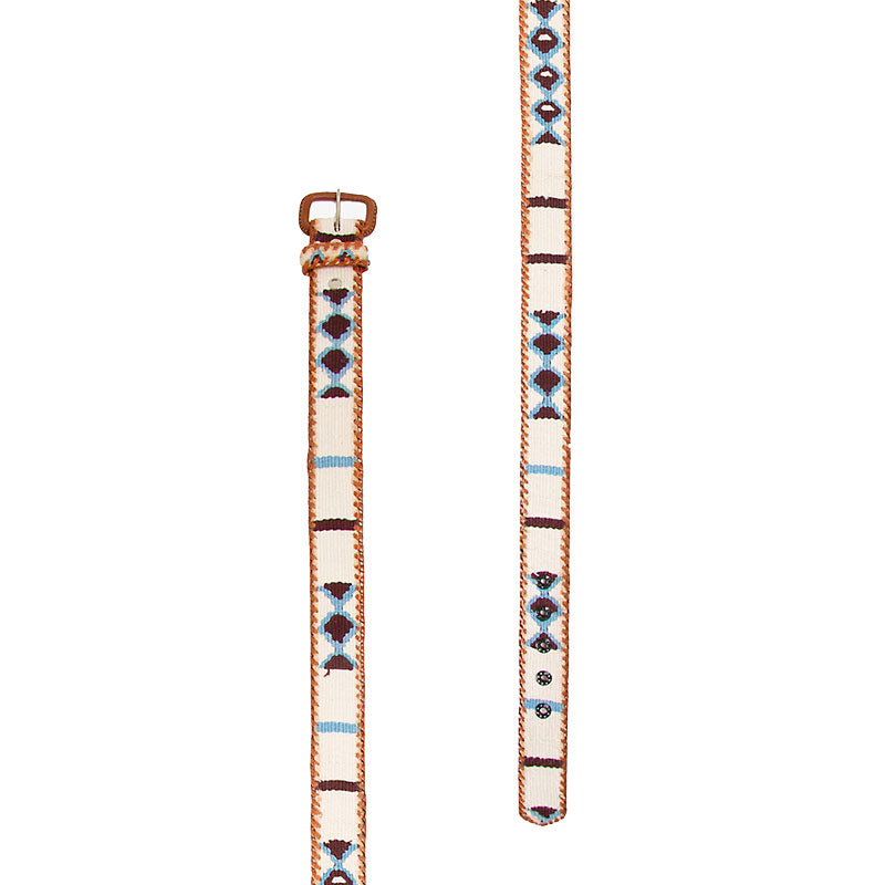 LA MANSA - Blanco Celeste Ethnic Belt