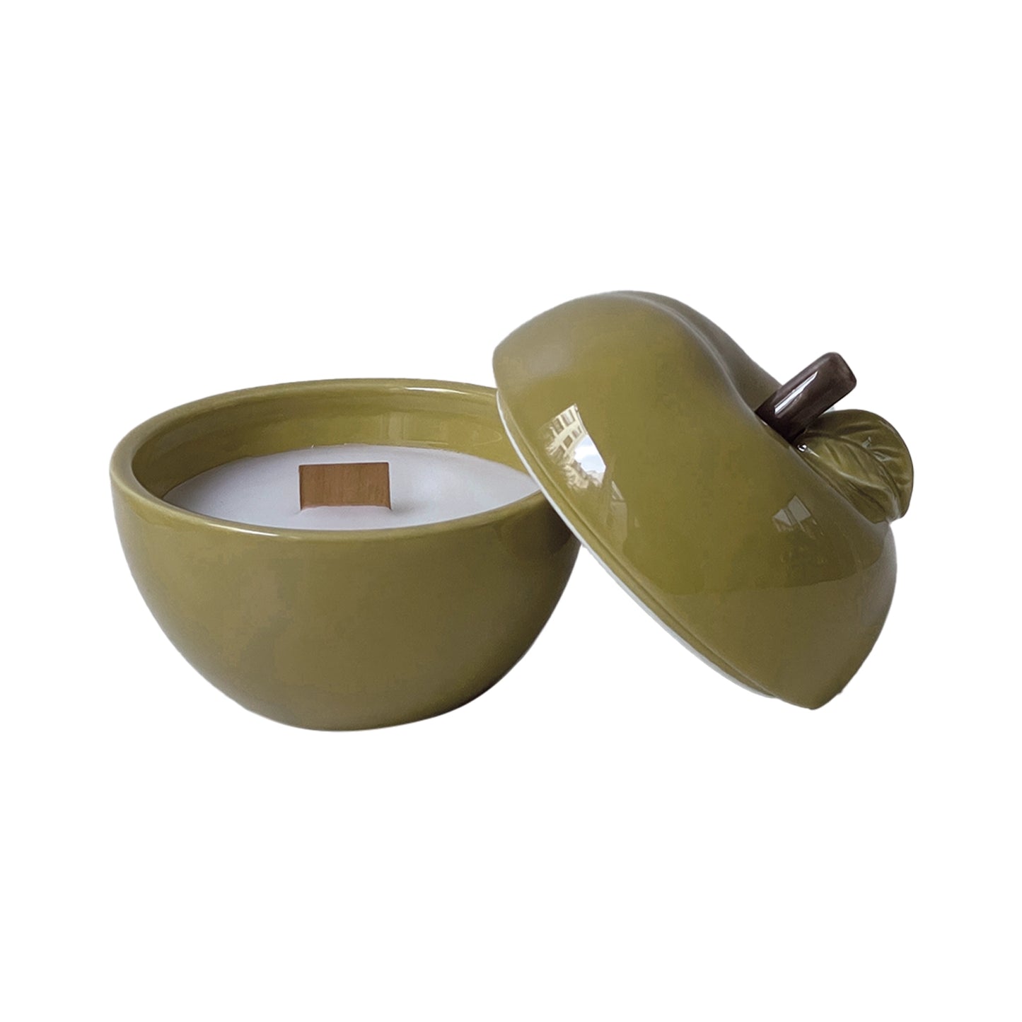 OPJECT PARIS - BOUGIE POMME GLOW KAKI VANILLE