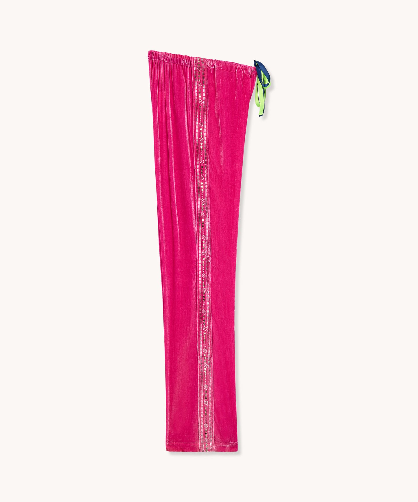 L'ÎLE BLEUE - PANTS SAYANI EMBROIDERY FUSHIA