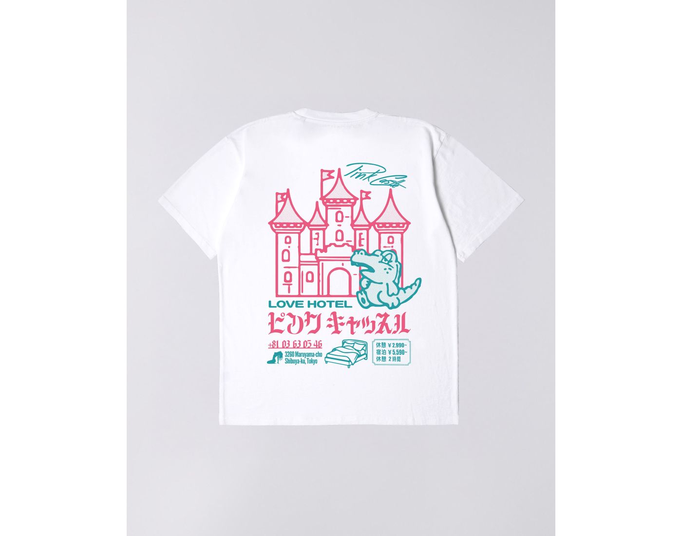 EDWIN - Tee-shirt Pink Castle