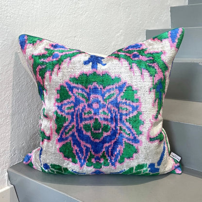 MILA MIRO - COUSSIN IKAT VELOURS FOXIE