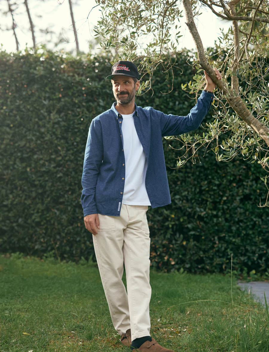 CUISSE DE GRENOUILLE - Pantalon Fatigue Écru