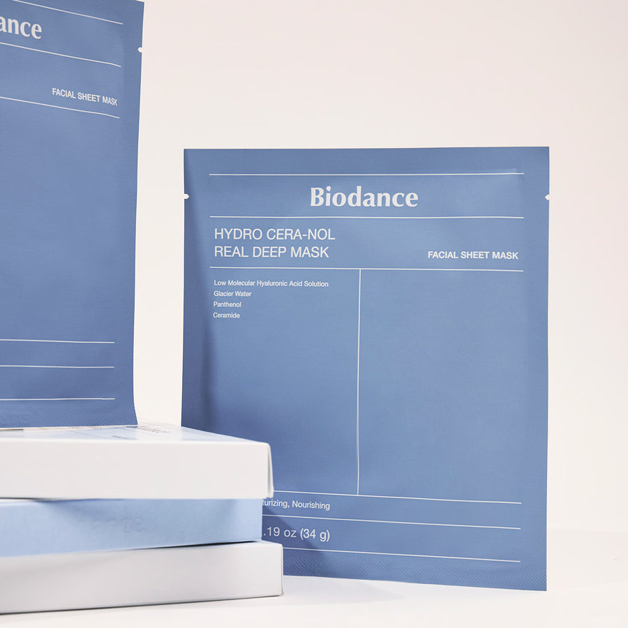 Masque de nuit Real Deep Cera-Nol Biodance, détail du packaging