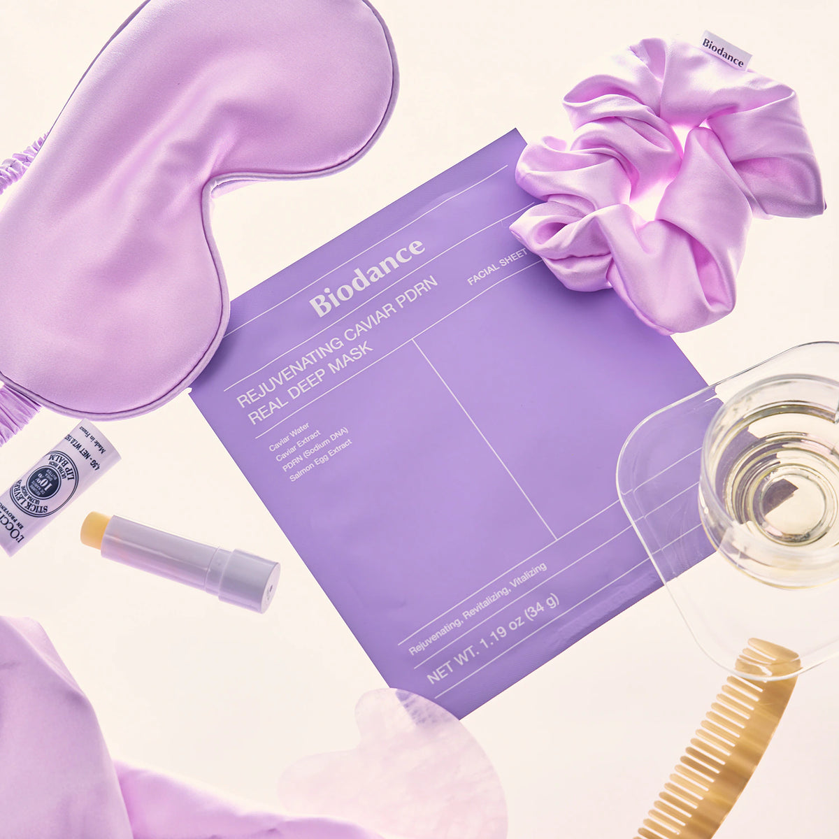 Masque de nuit Real Deep Caviar PDRN Biodance, détail du packaging