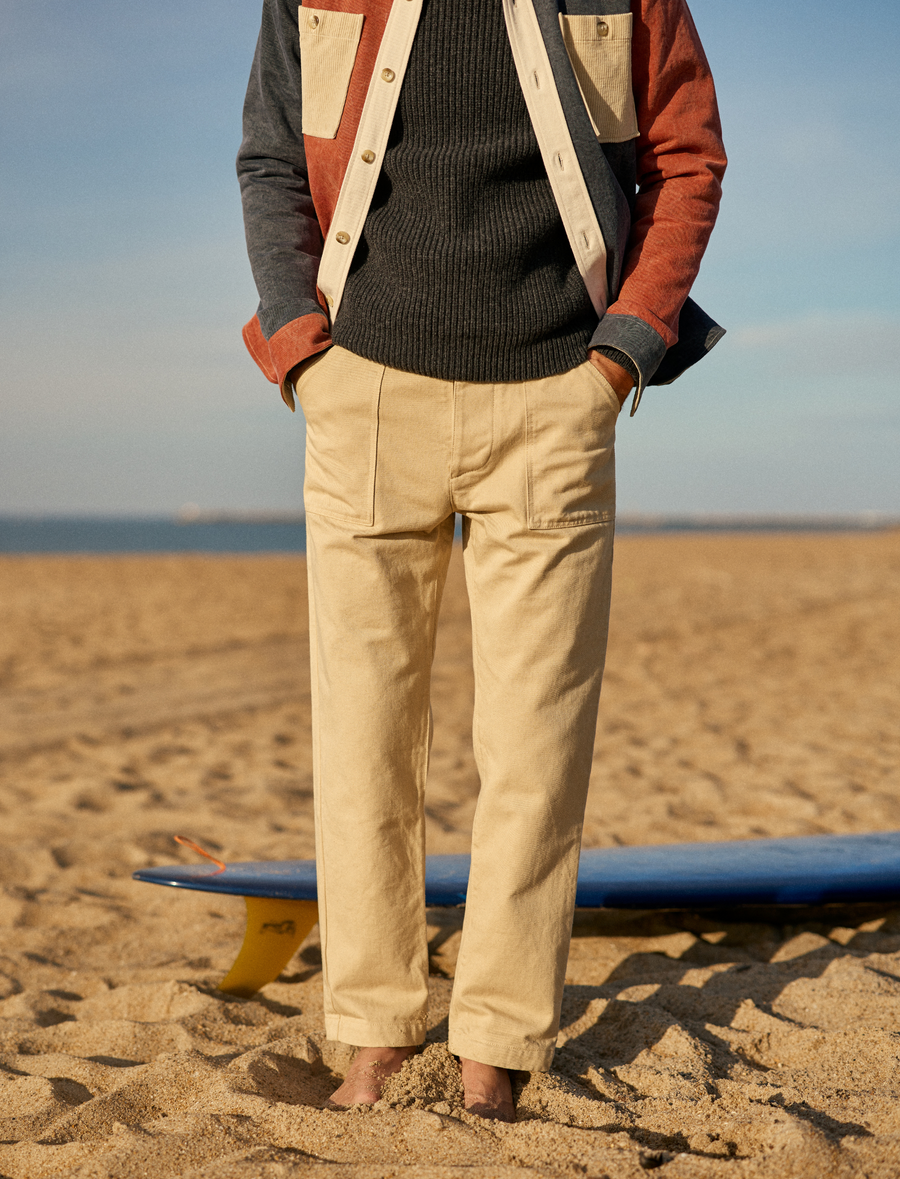 FROG THIGH - Beige Fatigue Pants