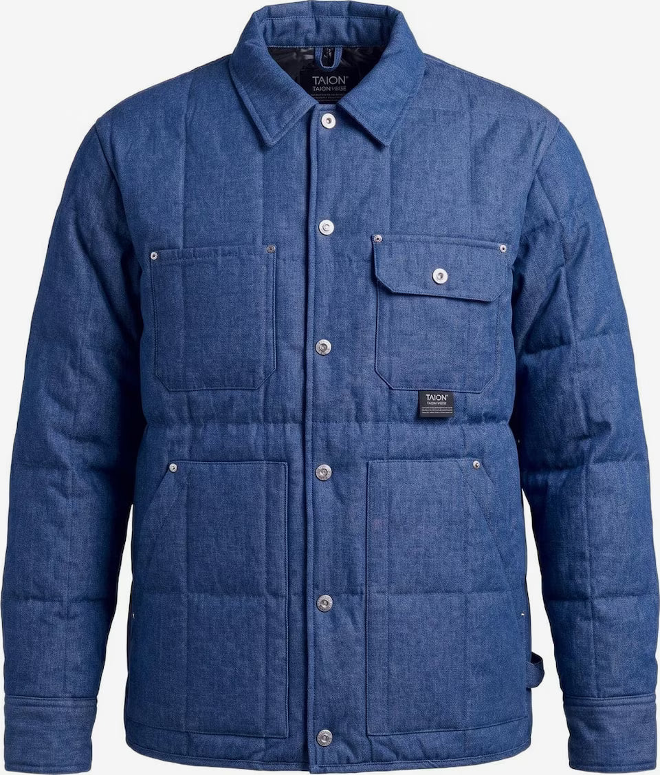Surchemise homme Taion Work en velours côtelé indigo, vue principale