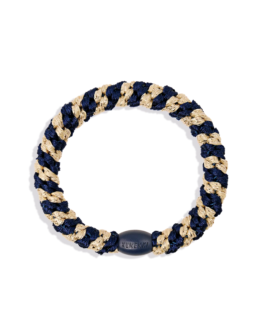 Élastique à cheveux Kknekki Navy Beige Glitter pour femme, vue principale