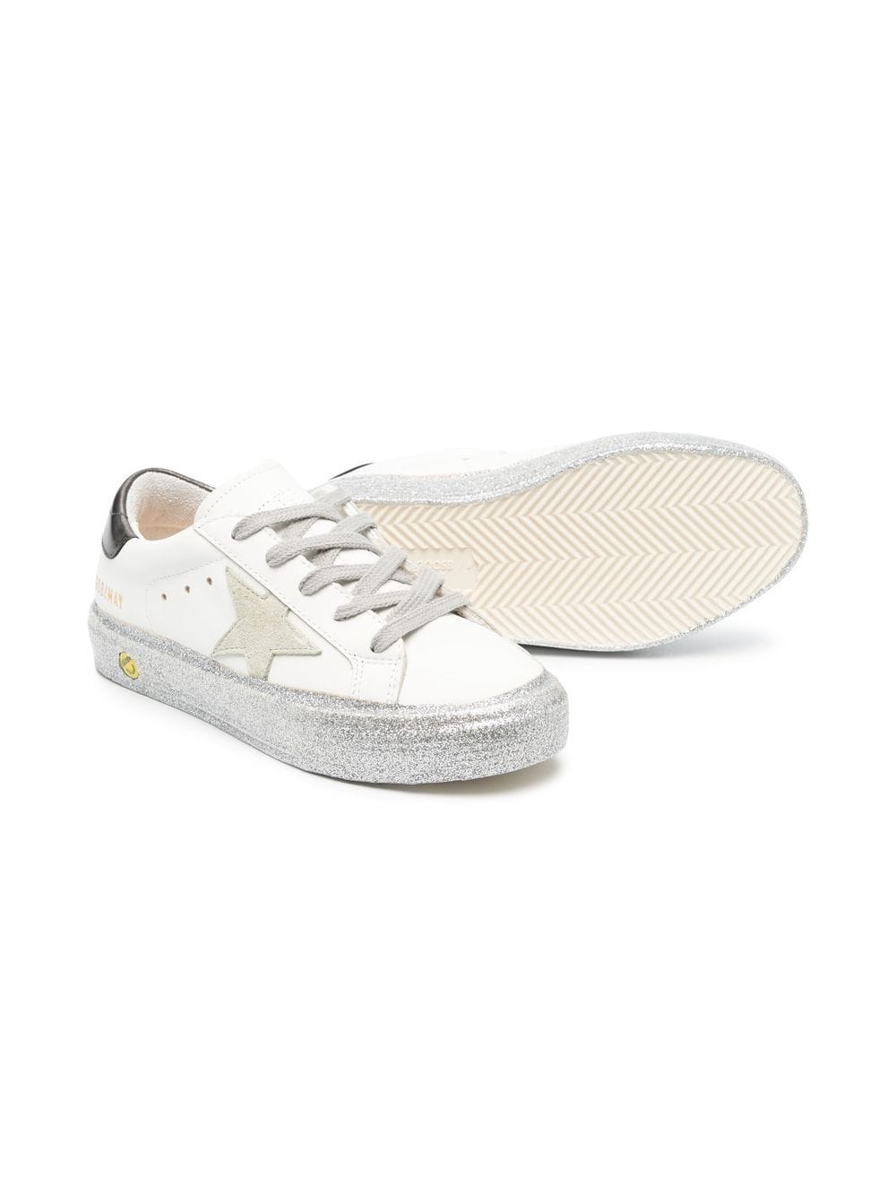 GOLDEN GOOSE - May Leather Grey