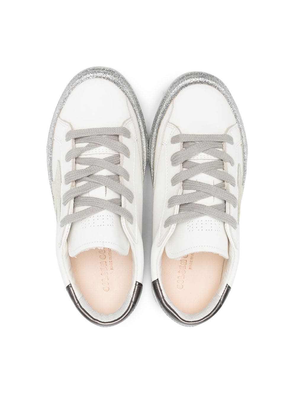 GOLDEN GOOSE - May Leather Grey