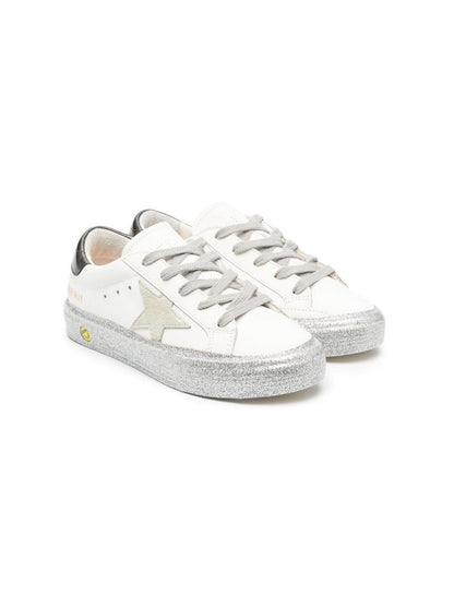 GOLDEN GOOSE - May Leather Grey