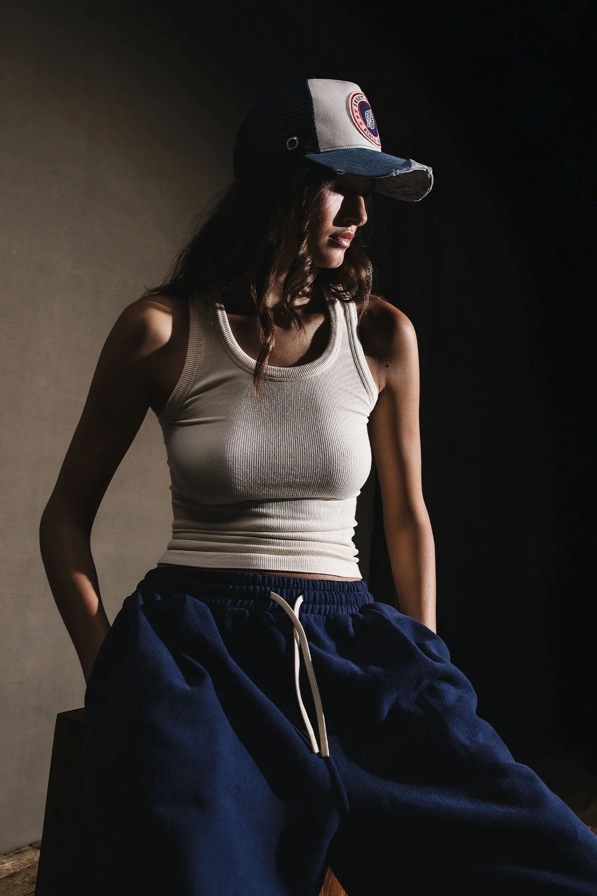 Casquette trucker Sweet Pants Patchwork coloris night, vue complémentaire