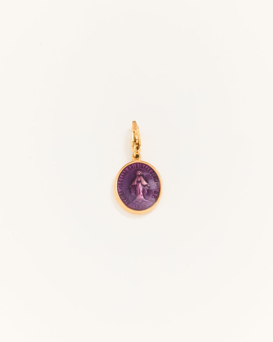 PALAS - Médaillon Madonne Glazed Purple