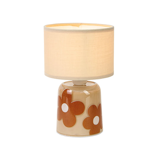OPJET PARIS - PETITE LAMPE LED A PIED FLEURS BEIGE