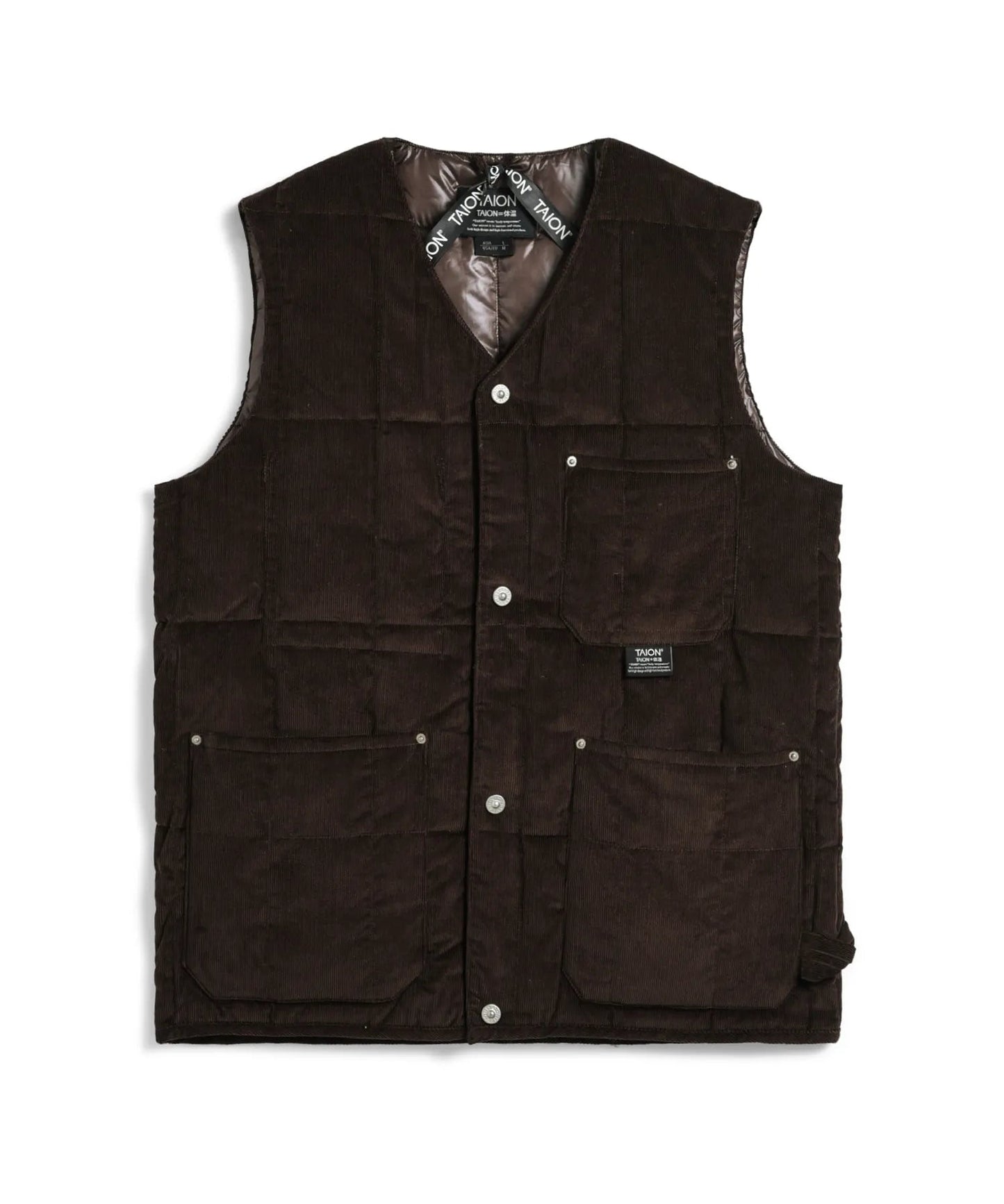 TAION - Work Corduroy V-Neck Sleeveless Vest