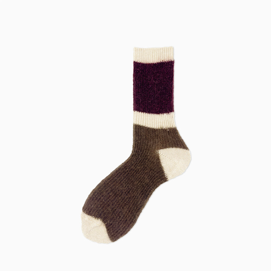 Chaussettes femme Alto Milano Clara coloris bordeaux, vue principale
