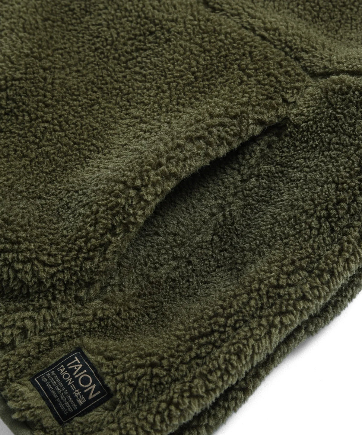 Veste polaire Taion Military col montant olive, neuvième vue