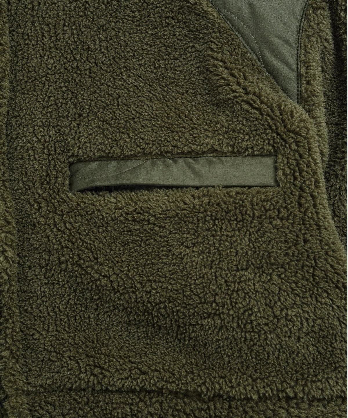 Veste polaire Taion Military col montant olive, cinquième vue