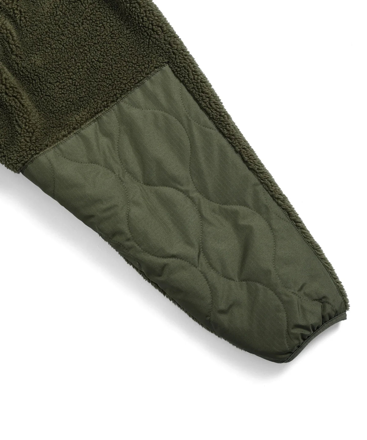 Veste polaire Taion Military col montant olive, dixième vue