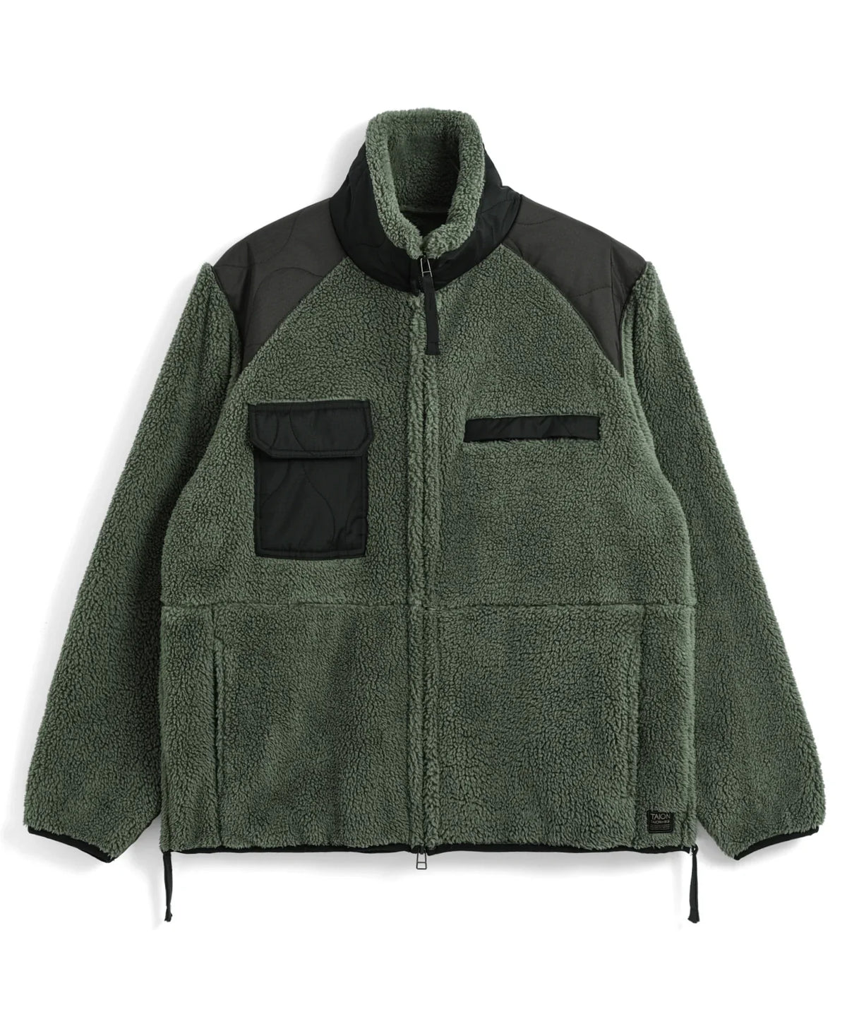 Veste polaire Taion Military col montant olive, vue principale